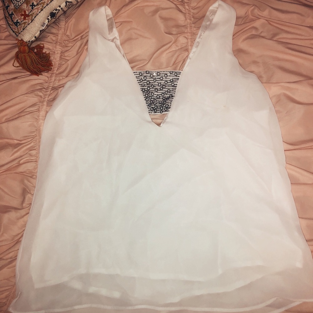New friends colony white blouse top